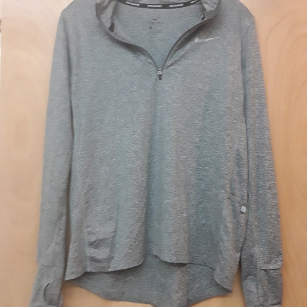 Nike Elements Grey Pullover Quarter Zip M - image 2